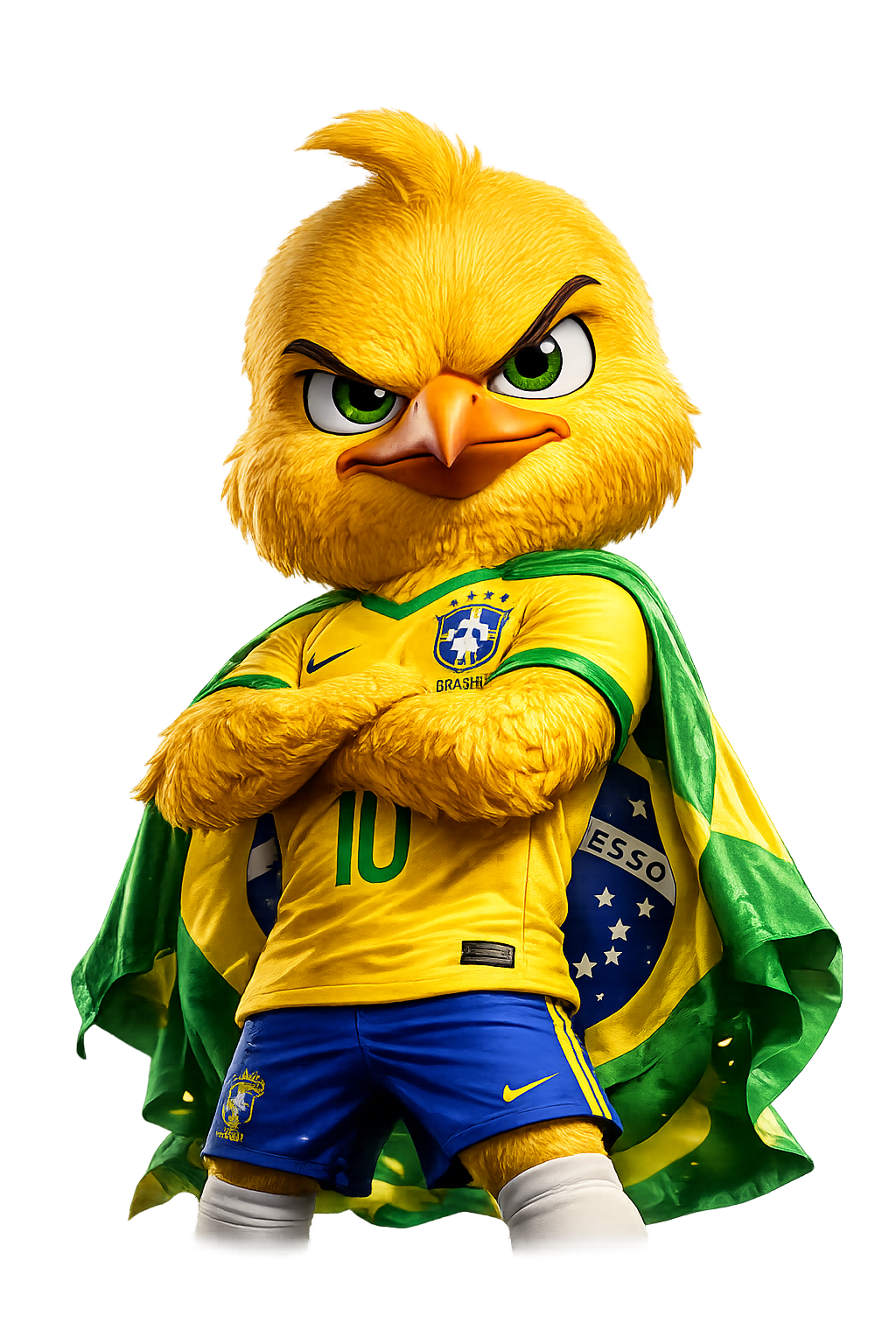 Mascote estilizado da torcida brasileira